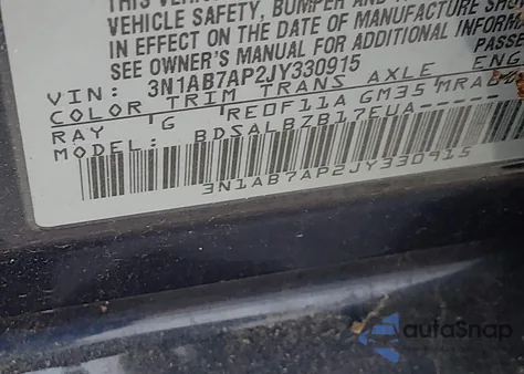2018 Nissan Sentra S from USA, damaged, VIN 3N1AB7AP2JY330915
